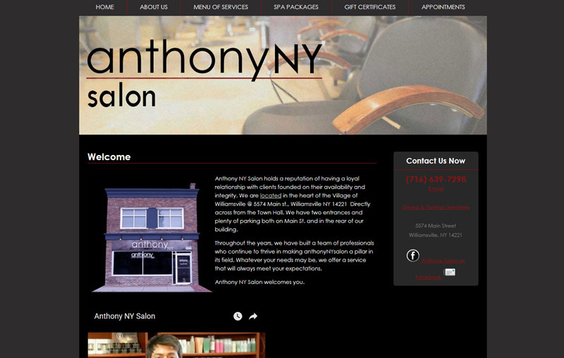 website screenshot
